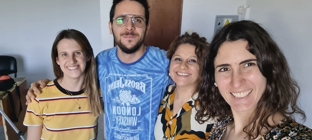 Yanet Gericó, Carina Silva, Cristina Pontoriero y Leo Tello